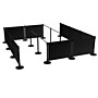 Queue Solutions 34" x 4’ PVC Stanchion Post Panel Kit, Black (PNL4834B-BS-4COL)~#|#~509DA957-8091-4509-833E4542AE9AF12A_sc7