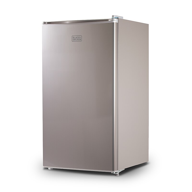 Black & Decker Adjustable Temperature Control Refrigerator with Freezer Compartment, 3.2 Cu. Ft., Gray/Silver (BCRK32V) image 1