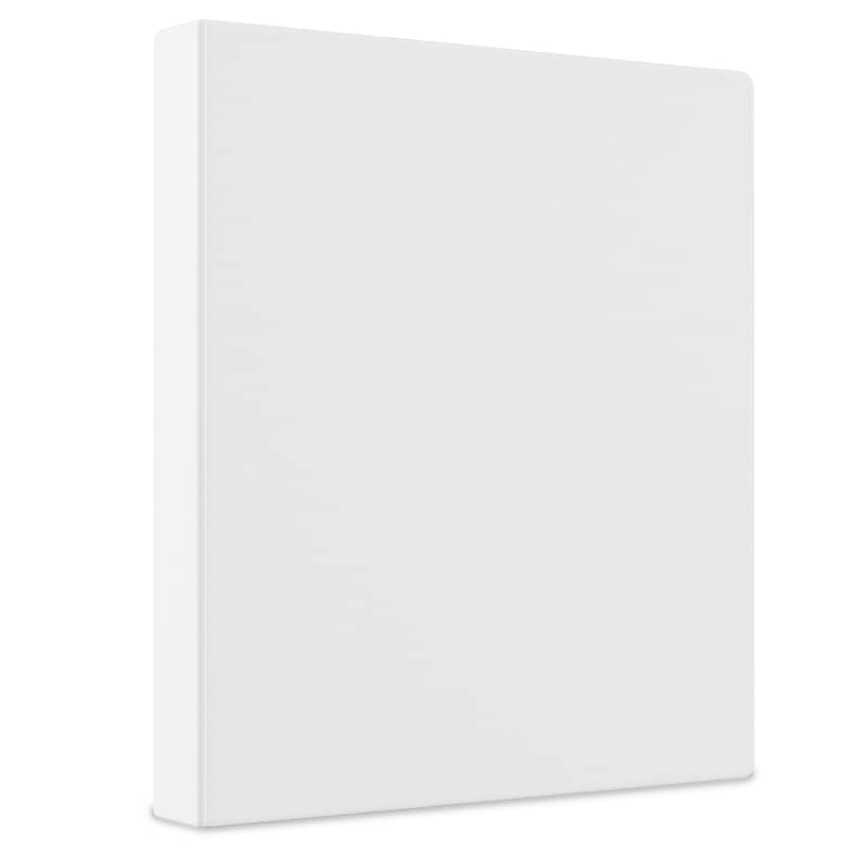 Staples 1" 3-Ring View Binders, White, 12/Pack (23735/21684) image 1