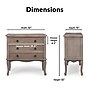 ClickDecor Thomas 32"W x 32"H Wood Storage Chest with 3 Drawers, Gray (FUTB10110A)~#|#~50A0EA1F-FF19-4357-9375CB3C767C7643_sc7