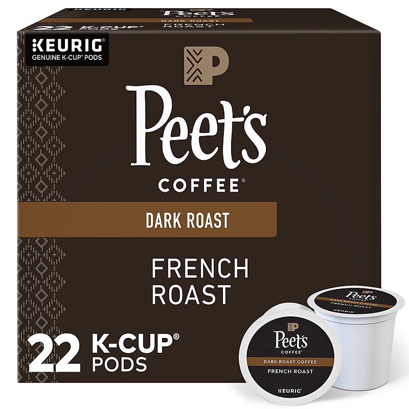 Peet's Coffee French Roast Coffee Keurig® K-Cup® Pods, Dark Roast, 22/Box (5000377806) image 1