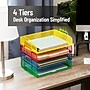 Mind Reader Metal Side Loading Stackable Letter Tray, Multicolored (DSTACK4-ASST)~#|#~50AB44AC-6088-4BB5-9FBBBBF0DCA03671_sc7