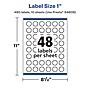 Avery Laser/Inkjet Burst Multipurpose Labels, 1", Clear, 480/Pack (94606)~#|#~50AFC9E7-A390-4F19-88D4618E2FC79850_sc7