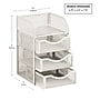 Mind Reader 4-Compartment Metal Desk Organizer, White (MESHMINI-WHT)~#|#~50B30EA2-83CA-4BBB-97961604EFFEA90D_sc7