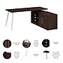 Bush Business Furniture Vista 72"W L Shaped Desk with Low Storage Cabinet, Black Walnut (VST005BW)~#|#~50B91DFC-AF33-4201-9B72388918A68564_sc7