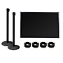 Queue Solutions 34" x 4' PVC Stanchion Post Panel Kit, Black (PNL4834B-BS-KIT)~#|#~50BAD8EF-D26B-4468-8A30D273DDE56FBE_sc7