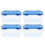 Iris WeatherPro 60 Quart Storage Bin with Latching Lid, Plastic, Clear, 4/Pack (500135)~#|#~50C45035-F77E-4A3F-9582FCE75425B709_sc7