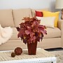 Nearly Natural 19" Autumn Maple Leaf Artificial Plant in Decorative Planter (P1548-BG)~#|#~50C71864-8A9B-49D2-A16E89CEF032D32F_sc7