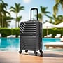 InUSA Aurum 21.65" Hardside Suitcase, 4-Wheeled Spinner, TSA Checkpoint Friendly, Black (IUAUR00S-BLK)~#|#~50C949EA-25FB-4861-82F448BEFF61ECB7_sc7