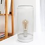 Creekwood Home Industrial Mesh Cylinder 12.75" LED Table Lamp, White (CWT-1005-WH)~#|#~50D17B4A-A092-4F8E-AAC1891EC22BD64A_sc7