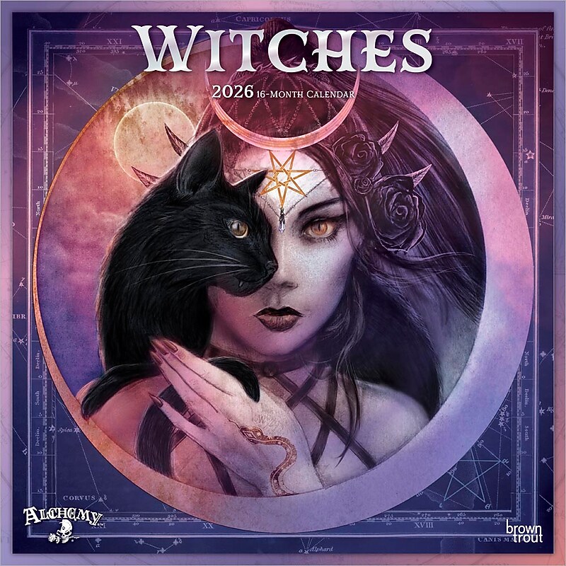 2026 BrownTrout Witches Alchemy 12" x 12"  Monthly, Paper Cover, Witches Alchemy (9798330701308) image 1
