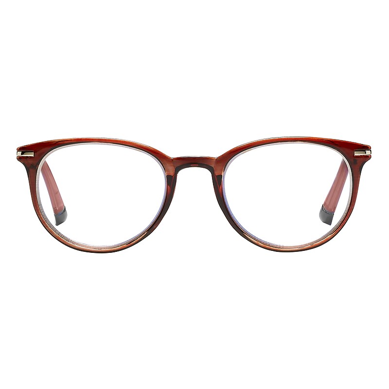 SAV Tri-focus Blue Light +2.50 Reading Glasses, Brown (E2307) image 1