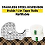 Scotch Desktop Dispenser w/Tape, Stainless Steel (123R)~#|#~50F32273-DBC0-4647-A9A223D72D52B2D1_sc7