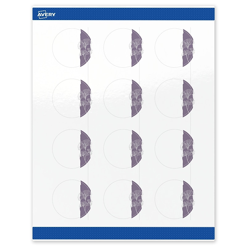 Avery Laser/Inkjet Circle Multipurpose Labels, 2" Dia., White, 120/Pack (S00-F4R) image 1