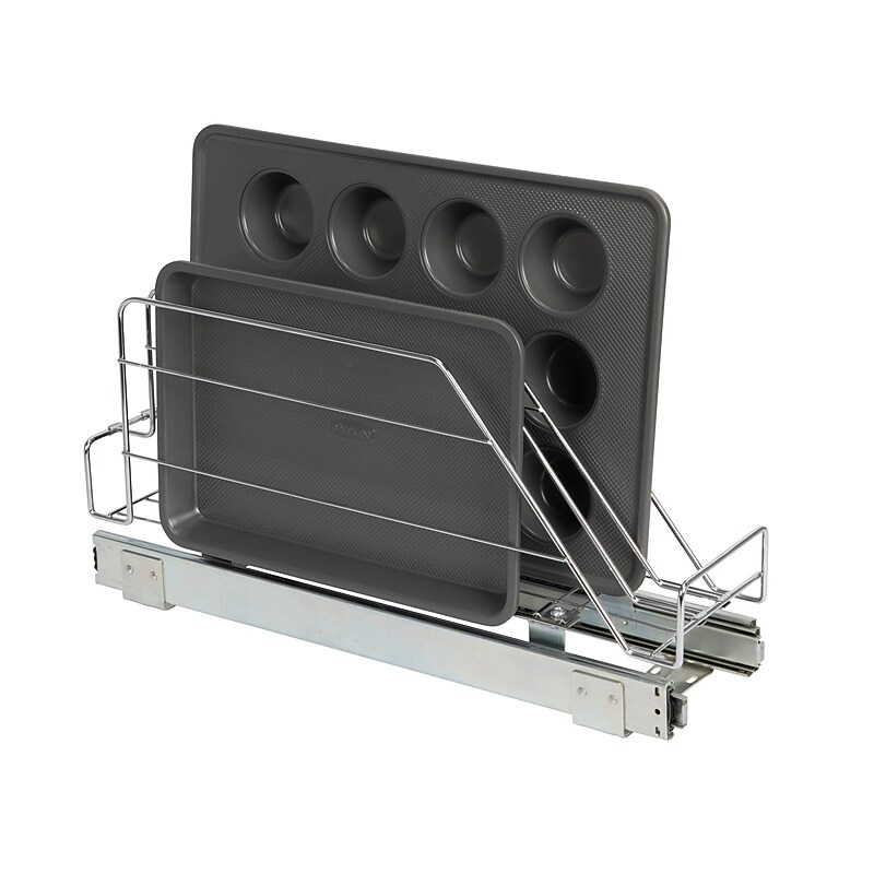 Household Essentials Metal Organizers, Chrome (HE1074) image 1