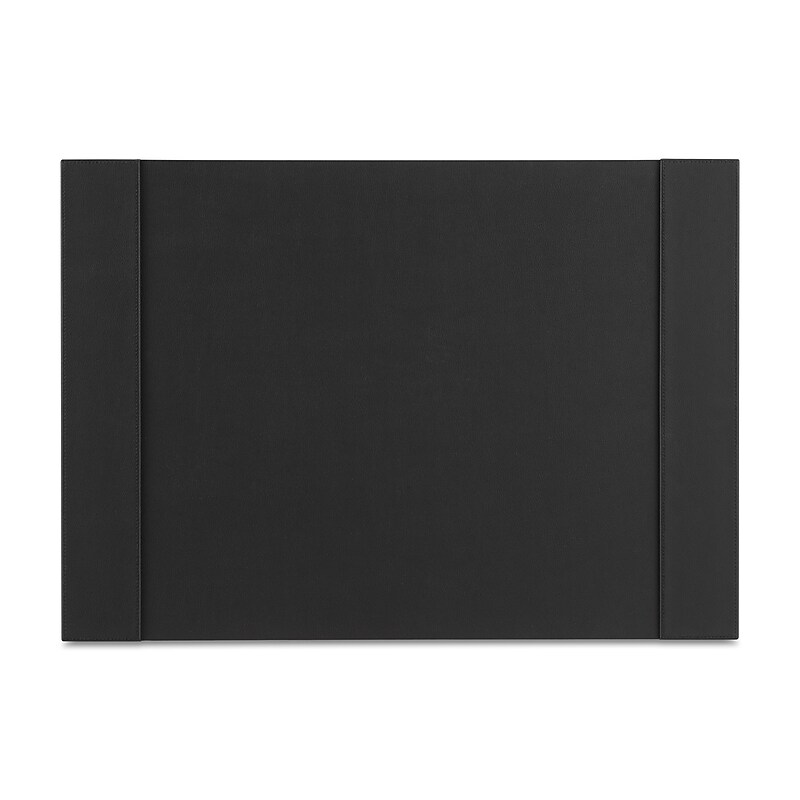 Staples TECH Refillable Faux leather Desk Pad with Side Rail, 24" x 17", Black (ST45058-CC) image 1