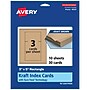 Avery Integrated Cards, 3" x 5", Matte Kraft Brown, 30/Pack (95337)~#|#~50F898F2-3B41-4B7F-97FCF59E40A04A61_sc7