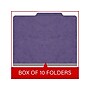 Medical Arts Press Pressboard Classification Folder, 1 Divider, 2" Expansion, Letter Size, Purple, 10/Box (DV-T42-14-3PRP)~#|#~50F91422-DE3F-4ACD-95810E4508391E9C_sc7
