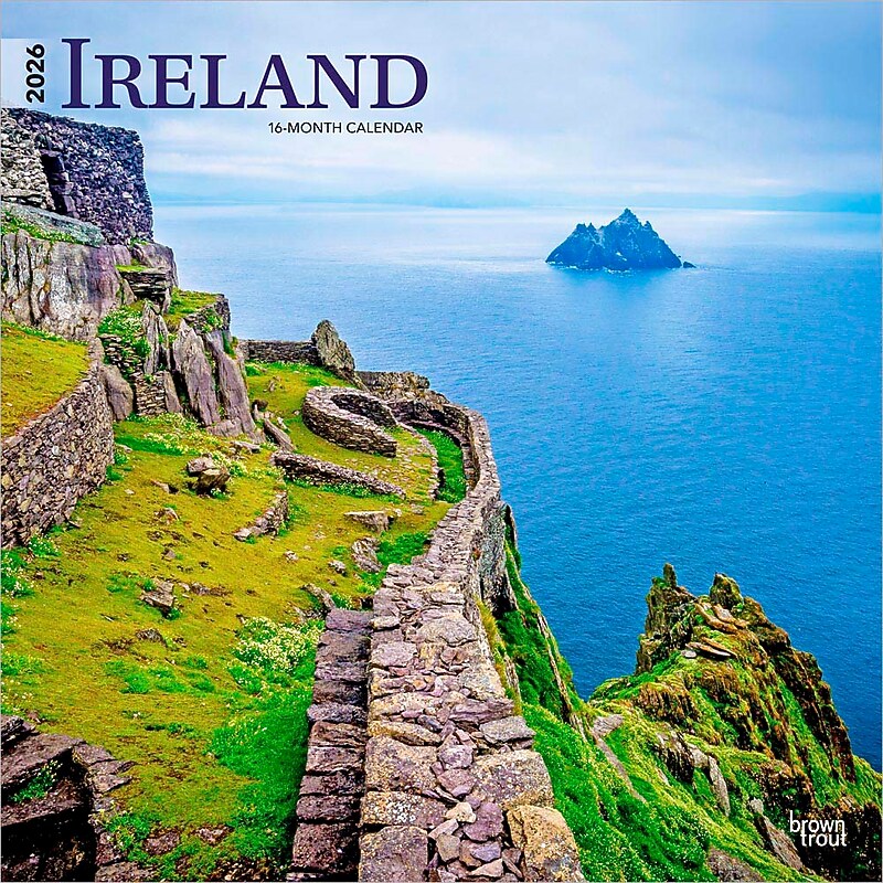 2026 BrownTrout Ireland 12" x 12" Monthly Wall Calendar (9798330703937) image 1