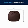 Flash Furniture Cotton Twill Small Solid Kids Bean Bag Chair, Brown~#|#~50FDE255-4049-435E-812F21A1CE73FE28_sc7