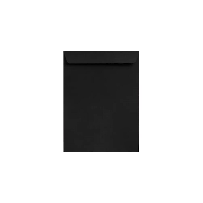 LUX 10" x 13" 80lbs. Square Flap Open End Envelopes, Black Linen, 50/Pack (4897-BLI-50) image 1
