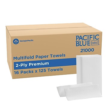 Pacific Blue Select Premium C-Fold Paper Towels, 2-ply, 120 Sheets
