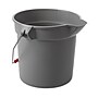 Rubbermaid Brute Plastic Bucket, 10 Quart, Gray (FG296300GRAY)~#|#~510A73C0-444C-4713-B4266070A5BB0726_sc7