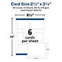 Avery Business Cards, 2.5" x 3.5", Matte White, 60/Pack (95272)~#|#~510A9997-B593-4669-8FD5594E5E247D97_sc7