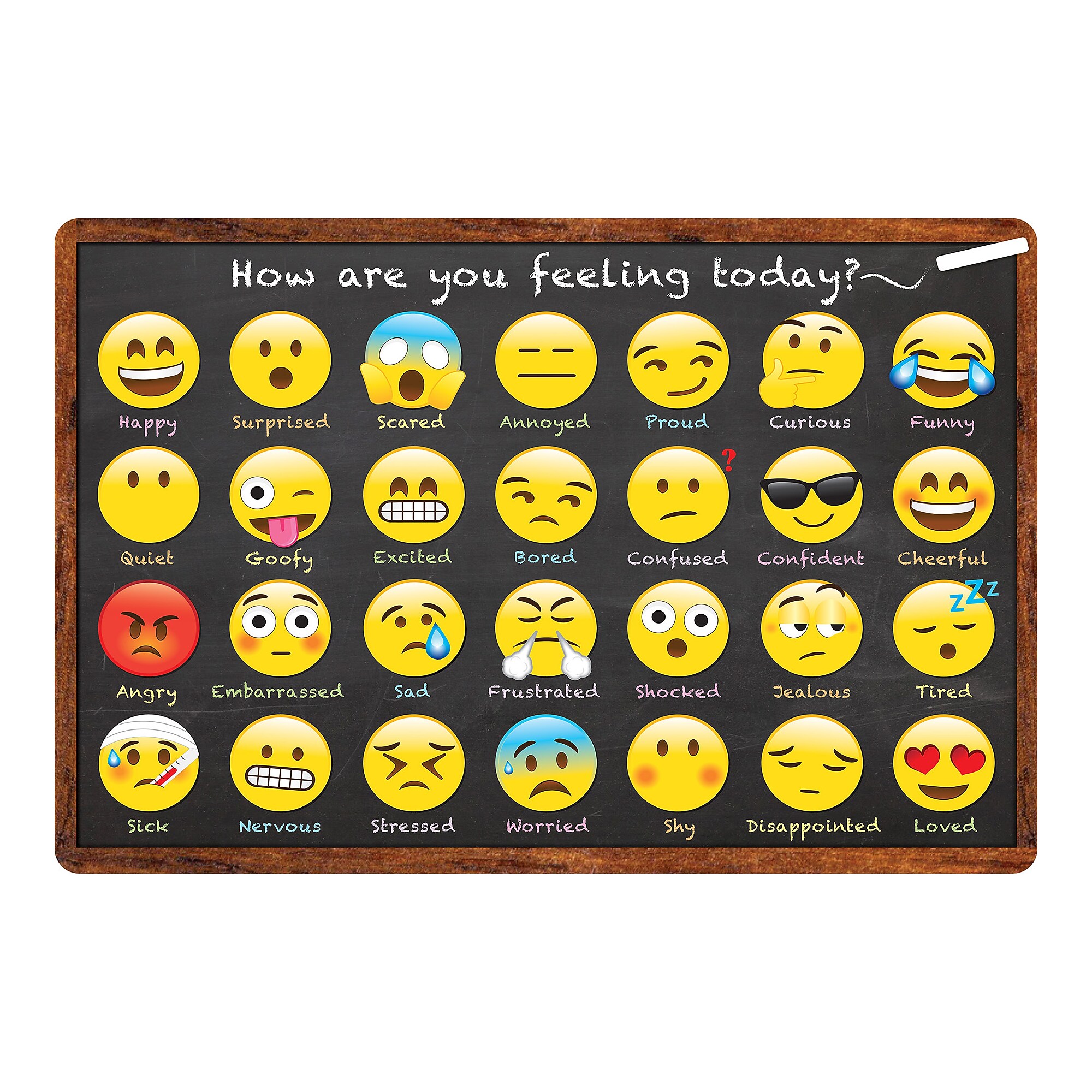 Ashley Smart Poly Commercial Floor Mat, 15.5″ x 23.5″, Emotion Icon Feelings, 2/Bundle (ASH91507-2) Sansujyuku sansujyuku.com