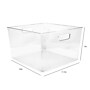 Isaac Jacobs Extra Large Plastic Storage Bins with Handles, 7" x 11.1" x 12", Clear, 3/Pack (PB01-CXL3)~#|#~5111AFF0-9495-495F-AA23D0CA9EED8B9D_sc7
