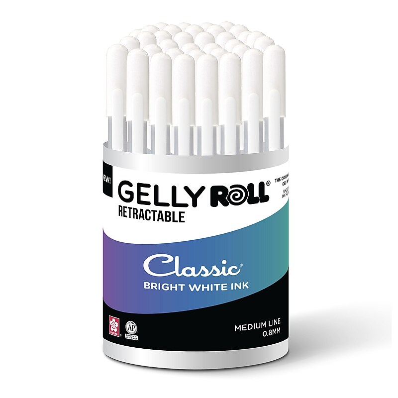 Sakura Gelly Roll Retractable Classic Gel Pens, White, 36/Pack (SAK50627) image 1