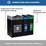 Commercial Zone Avante Series Polyethylene Triple-Stream Trash, Recycling and Compost Center, 115 Gallon, Black (787303MSA)~#|#~511B7318-0502-468B-9F25CF2057F6AB92_sc7