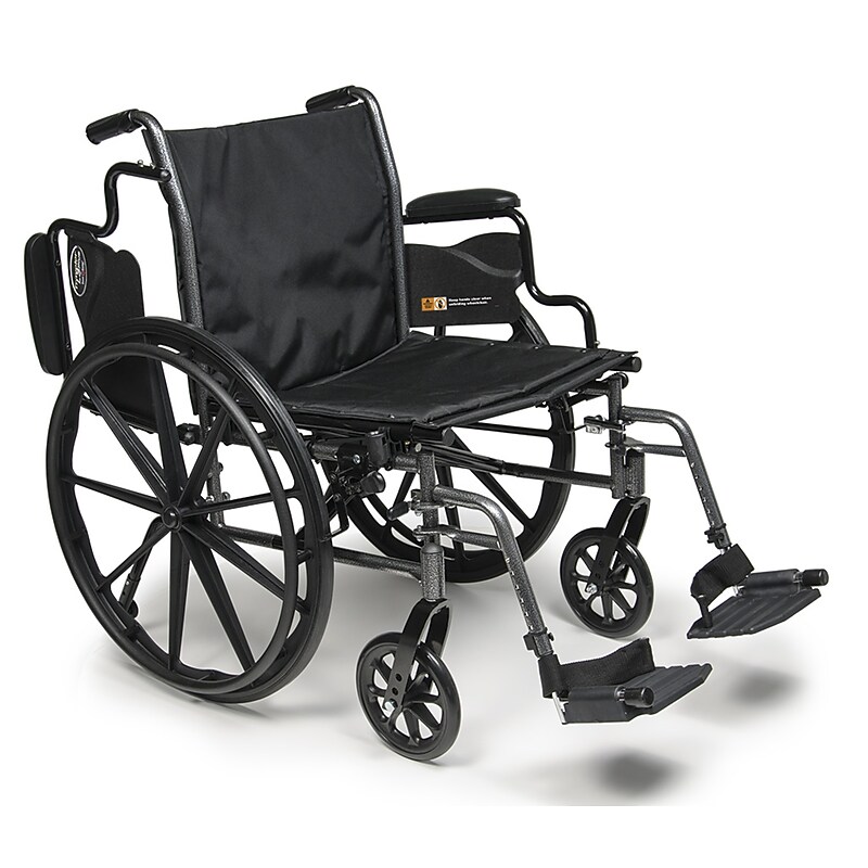 Everest & Jennings Traveler L3 Plus Lightweight Manual Wheelchair, 16" Seat Width, Removable Desk Arm, Black (3F012220) image 1