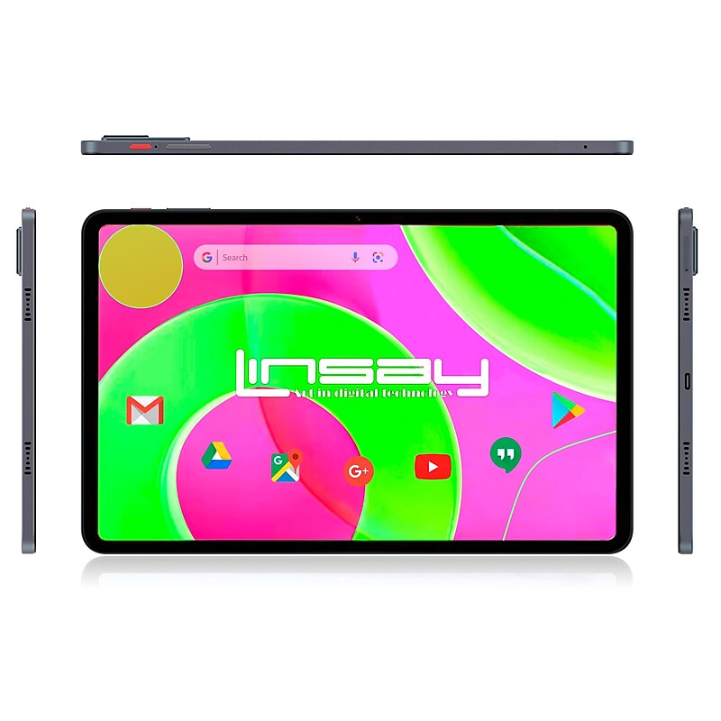 LINSAY F12 Series 11.97" Tablet, Wi-Fi, 256GB eMMC, Android 15 with Stylus Pen, Black (F12XKBLACKP) image 1