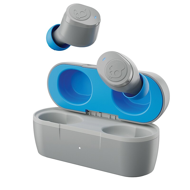 Skullcandy Jib True 2 Wireless In-Ear Stereo Earbuds, Bluetooth, Light Gray/Blue (S1JTW-P948) image 1