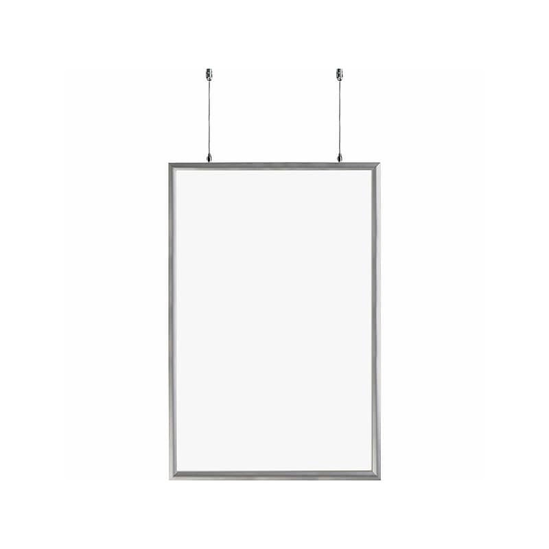 Azar Poster Holder, 24" x 36", Ceiling, Silver Aluminum (300416) image 1