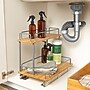 Household Essentials Bamboo and Silver Iron Two-Tier Slide-Out Organizer (HH1265B-1)~#|#~512DF68F-B03E-428E-959012018F324350_sc7