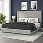 Flash Furniture Quinn Gray Upholstered Platform Bed with Headboard, King (YK1077GYK)~#|#~512EC451-394F-49FA-804EC99836B28E77_sc7