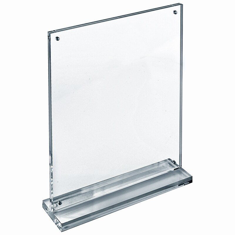 Azar Sign Holder, 8.5" x 11", Vertical, Clear Acrylic (104778) image 1