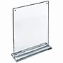 Azar Sign Holder, 8.5" x 11", Vertical, Clear Acrylic (104778)~#|#~512F3C64-58DC-410F-AB7C9C7B19B76544_sc7