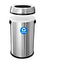 Alpine Industries Stainless Steel Recycling Bin, 17 Gallon, Silver (ALP470-65L-R)~#|#~512FE42A-8805-405E-BB4047FB11DED005_sc7
