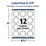 Avery Laser/Inkjet Starburst Waterproof Multipurpose Labels, 2.25"  Dia, White, 300/Pack (94608)~#|#~513618BA-8D95-4D03-895D4F9E0589E12B_sc7