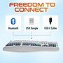 Delton KB450/S12 Ergonomic Wireless Mechanical Keyboard and Vertical Mouse Combo, Linear Switches, White (DKBE450MWKT1)~#|#~513741C1-7AC9-43CB-BEEB905355716D19_sc7