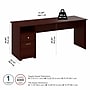 Bush Furniture Cabot 72"W Computer Desk with Drawers, Harvest Cherry (WC31472-03)~#|#~513E56BC-9F23-4A9F-8C2790CAA0BA4EB3_sc7