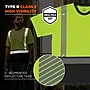 Ergodyne GloWear 8294BK High Visibility Short Sleeve Black Bottom T-Shirt, ANSI Type R Class 2, Lime, Large (22274)~#|#~513E65D3-C60F-4F94-82FD47060626CFB1_sc7