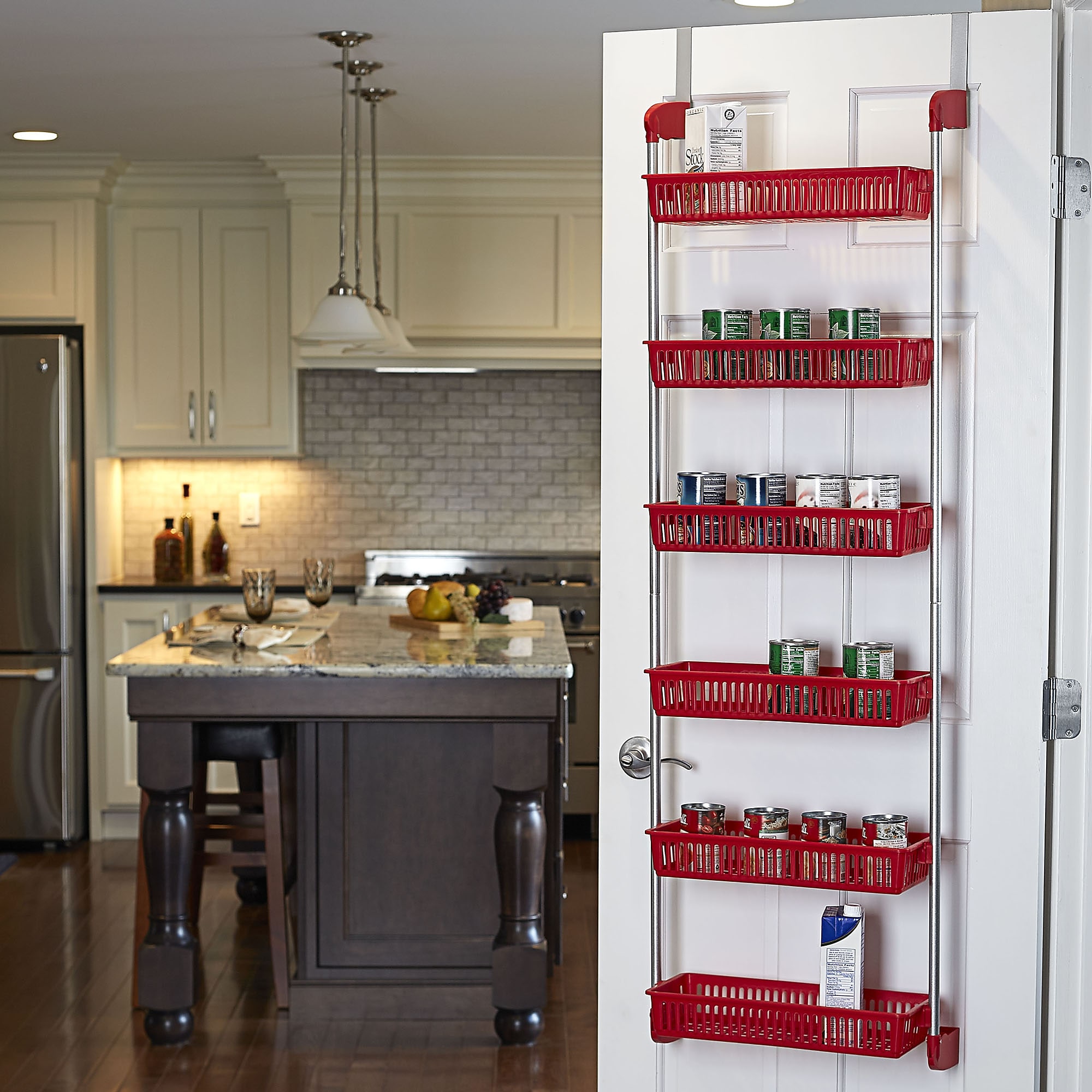 Household Essentials OTD 6-Shelf Hanging Storage Rack, 57″ x 19.25″ x 6.25″, Red (2153-1) Sansujyuku sansujyuku.com