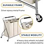 Whitmor 3-Section Rolling Laundry Sorter, Metal, (6640-4794)~#|#~5144175A-8FD3-4F20-9EA8EC49ED8702B1_sc7