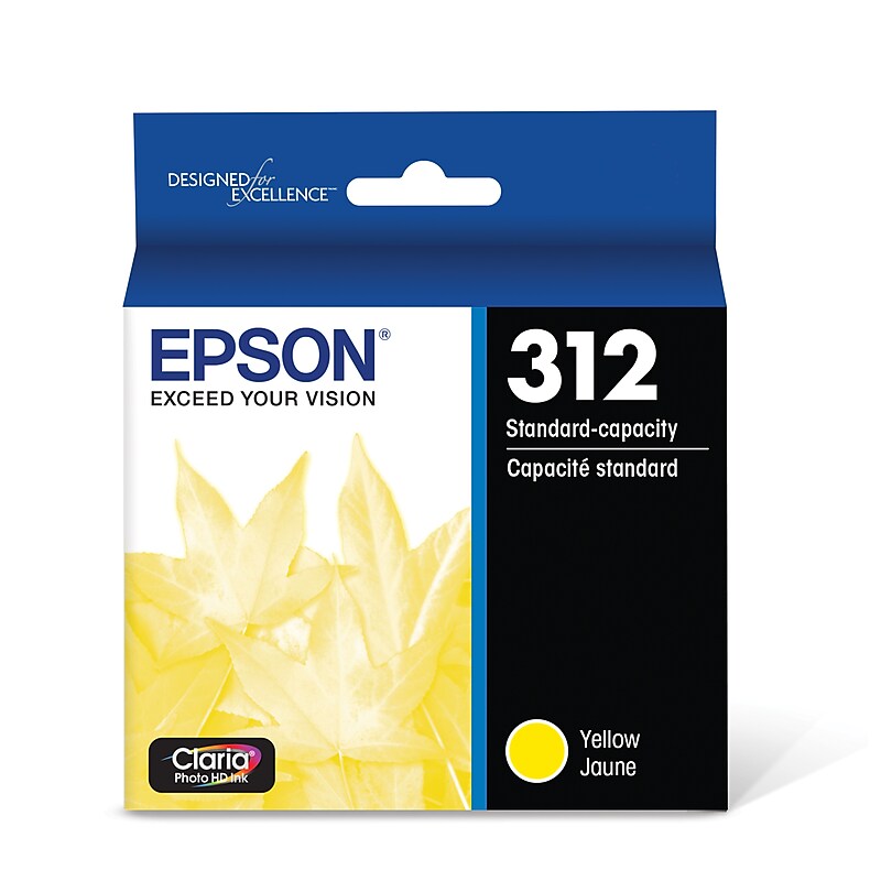 Epson T312 Yellow Ink Cartridge, Standard Yield image 1