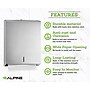 Alpine Industries Centerpull Paper Towel Dispenser, Stainless Steel, 2/Pack (480-2PK)~#|#~51473555-B087-4D44-8FCDAE0DDAF76795_sc7