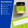 Avery Printable Rectangle Multipurpose Labels, 2.25" x 7.75", Bright Green, 40/Pack (94244)~#|#~51480AA4-F5D0-41BB-BB20889C88CA66C5_sc7